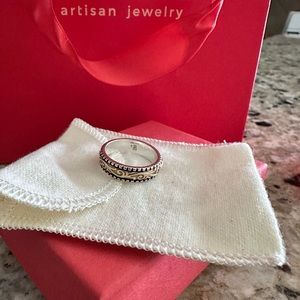 Silver and Gold Band Ring